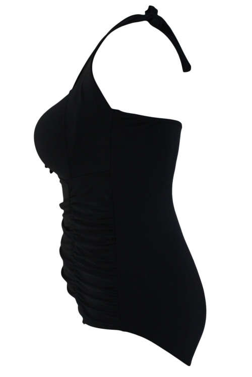 **PLUS SIZE** SEXY SOLID BLACK NON-UNDERWIRE MONOKINI - XL/2XL/3XL/4XL
