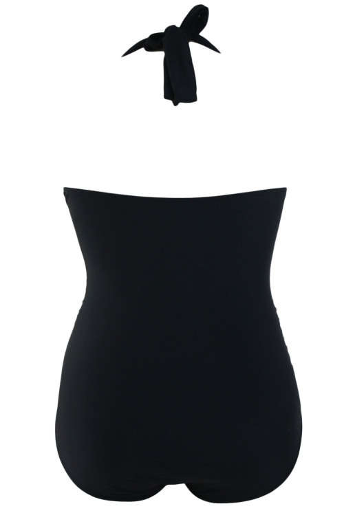 **PLUS SIZE** SEXY SOLID BLACK NON-UNDERWIRE MONOKINI - XL/2XL/3XL/4XL