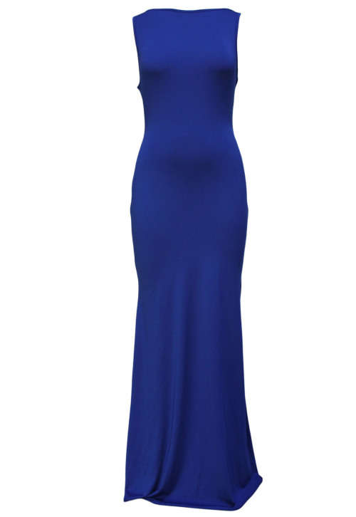 ELEGANT ROYAL BLUE MAXI EVENING DRESS - S/M/L
