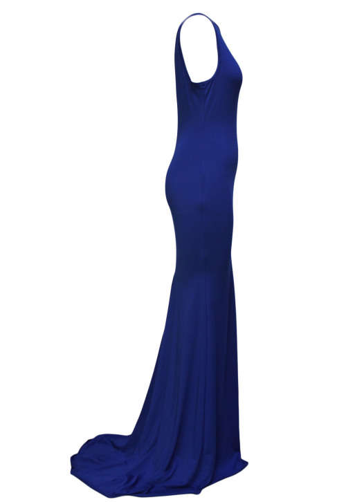 ELEGANT ROYAL BLUE MAXI EVENING DRESS - S/M/L