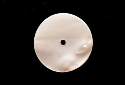 NATURAL - SHELL - FLAT ROUND COIN BEADS 10x2mm - 10 PIECES