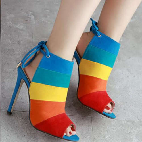 PEEP TOE DESIGN SANDALS
