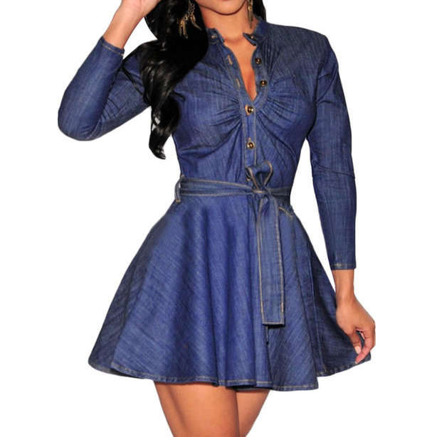 DENIM MINI DRESS