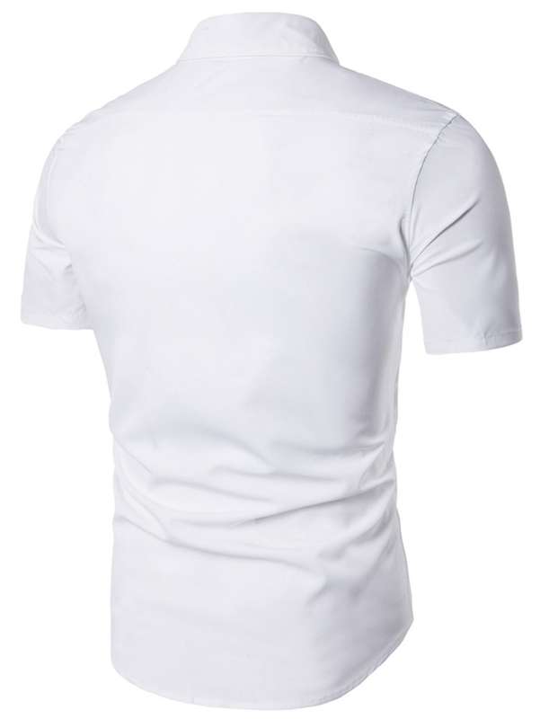 PLACKET DESIGN COLLAR SHIRT