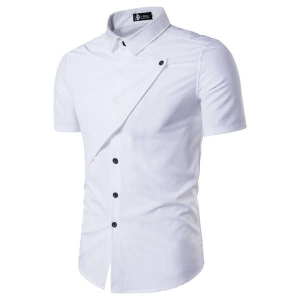 PLACKET DESIGN COLLAR SHIRT