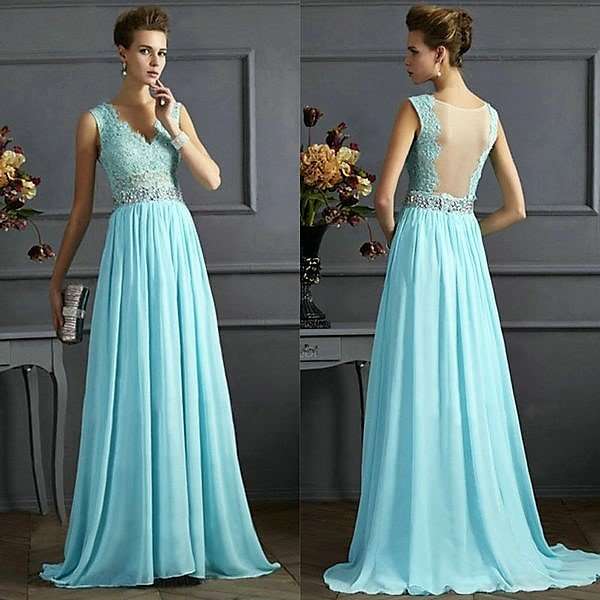 EVENING DRESSES/EVENING DRESS/SEQUINED EVENING DRESS/CHIFFON EVENING DRESS