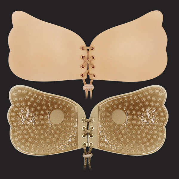 SILICONE SELF ADHESIVE PUSH UP DRAWSTRING DEMI BRA