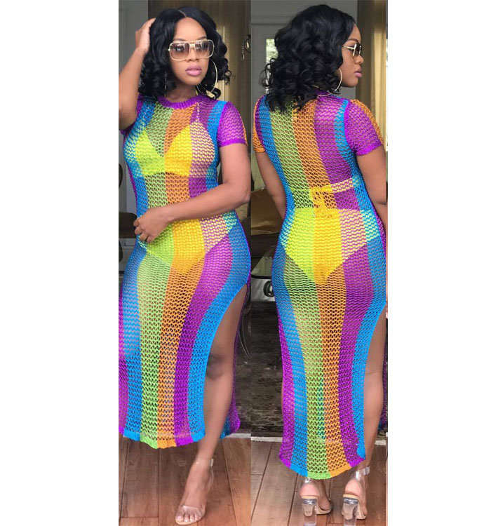 COVERUP/BEACH COVER UP/SWIMWEAR COVER UP/COLORFUL BEACH DRESS COVER UP