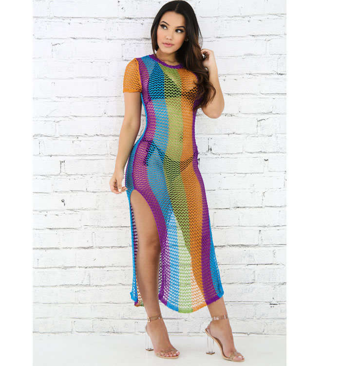 COVERUP/BEACH COVER UP/SWIMWEAR COVER UP/COLORFUL BEACH DRESS COVER UP