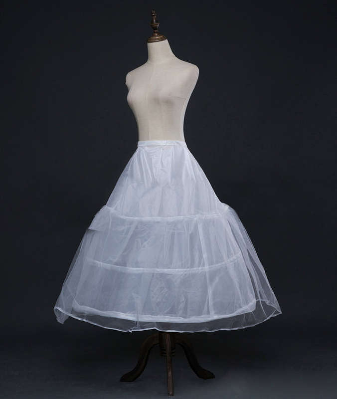 Local Stock White Adjustable Three Hoop Wedding Dress Petticoat