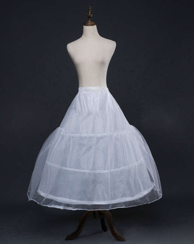 Local Stock White Adjustable Three Hoop Wedding Dress Petticoat