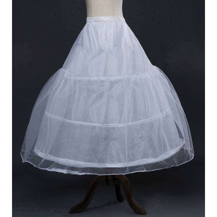 Local Stock White Adjustable Three Hoop Wedding Dress Petticoat