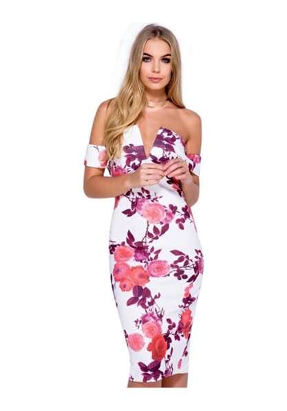 BODYCON DRESSES/BODYCON DRESS/WOMENS BODYCON DRESS/PRINTED BODYCON DRESS