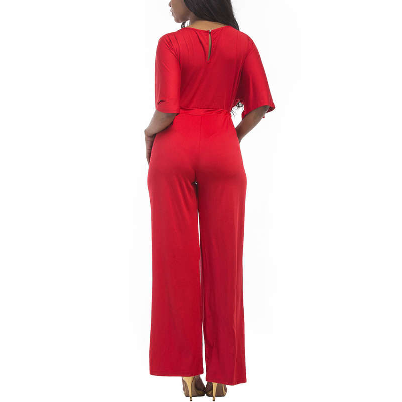 JUMPSUIT/JUMPSUITS/PLUS SIZE JUMPSUITS/RED JUMPSUITS/WIDE LEG JUMPSUIT/LOCAL STOCK JUMPSUIT