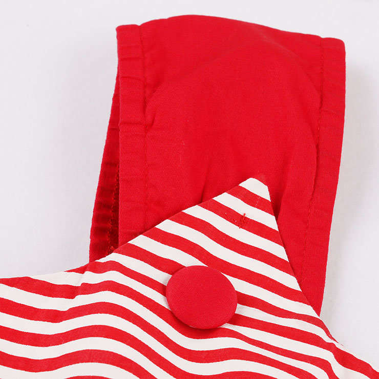 DRESSES/DRESS/ROCKABILLY DRESS/VINTAGE DRESS/VINTAGE RED AND WHITE STRIPED BELTED SWING DRESS