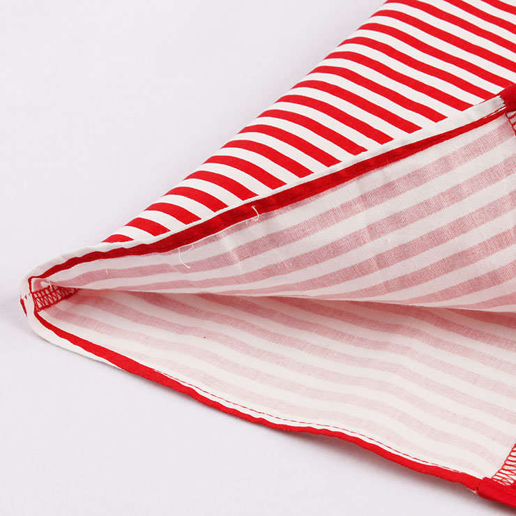 DRESSES/DRESS/ROCKABILLY DRESS/VINTAGE DRESS/VINTAGE RED AND WHITE STRIPED BELTED SWING DRESS