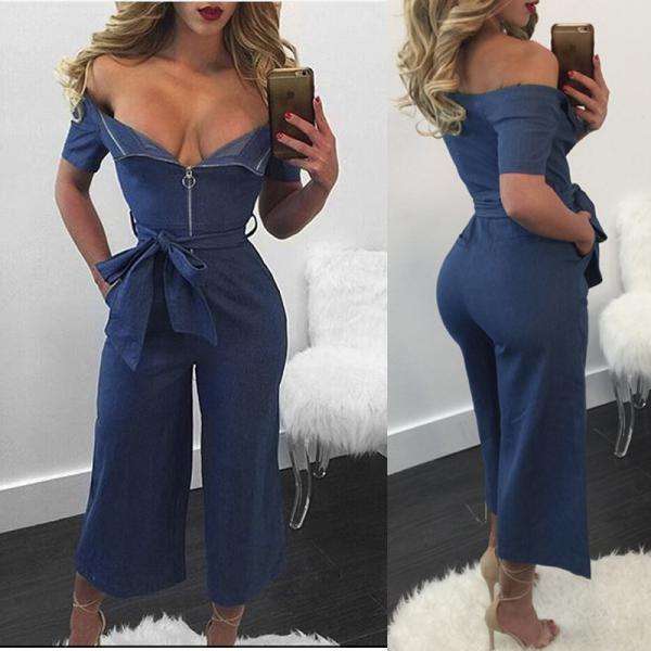 JUMPSUITS/JUMPSUIT/DENIM JUMPSUITS/ZIPPER JUMPSUITS/BELTED JUMPSUITS/THREE QUARTER JUMPSUITS