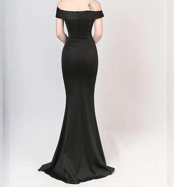 EVENING DRESS/EVENING DRESSES/BLACK EVENING DRESS/MAXI EVENING DRESS