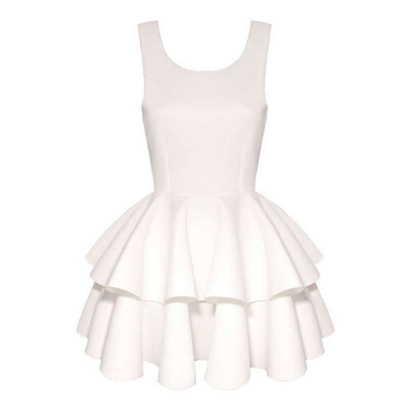 DRESSES/DRESS/MINI DRESS/WHITE DRESS/TIERED DRESS/SKATER DRESS/BOWKNOT DRESS/SEXY DRESS/PARTY DRESS
