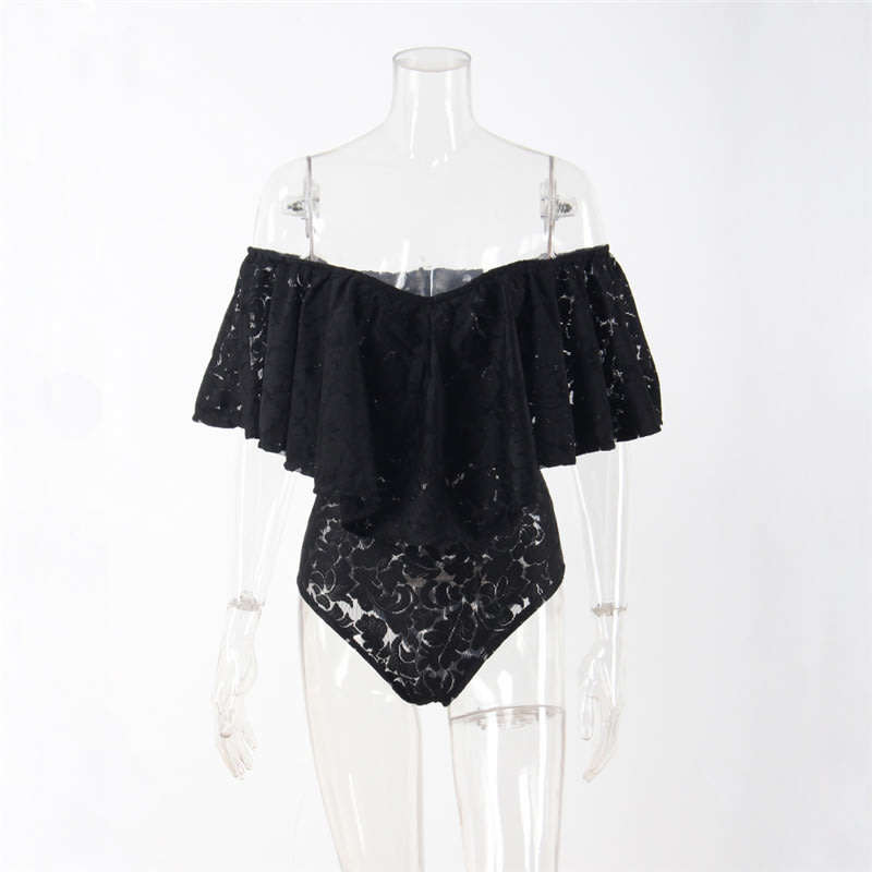Black Off Shoulder Bodysuits