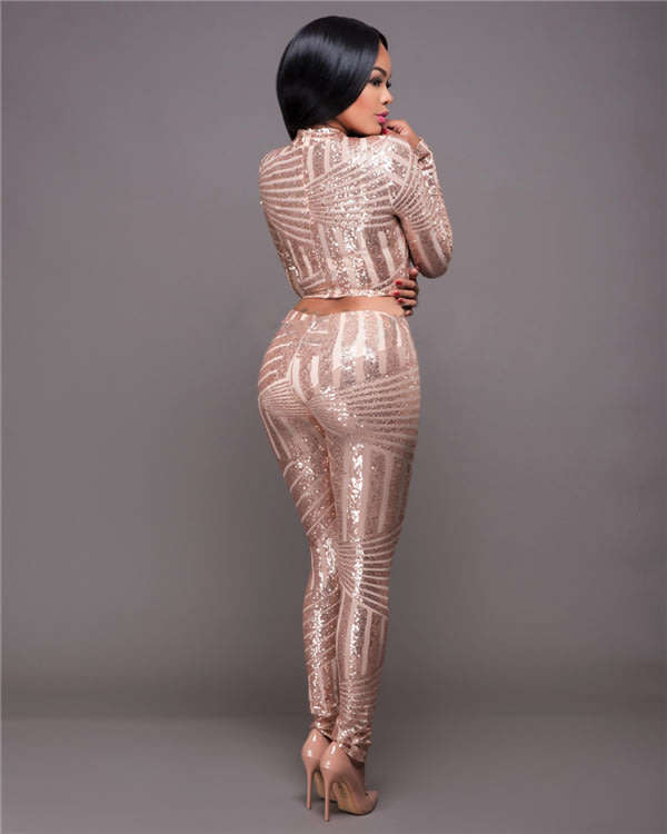 PANTS SET/ROSE GOLD PANTS SET/SEQUIN PANTS SET/PARTY PANTS SET/BODYCON PANTS SET/EVENING PANTS SET