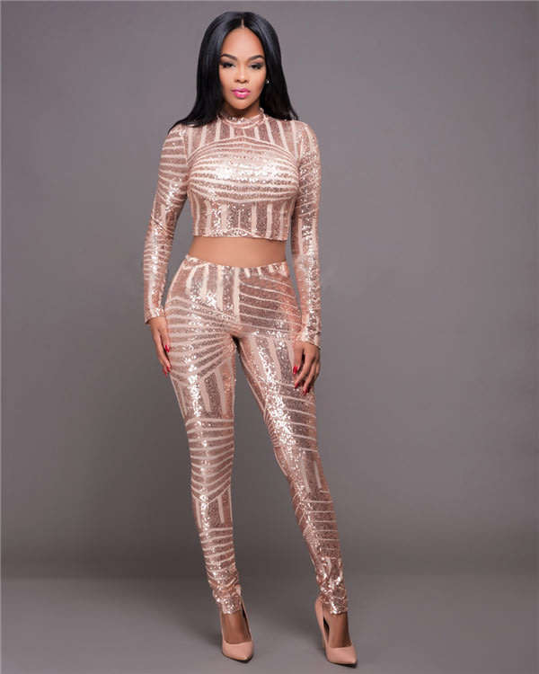 PANTS SET/ROSE GOLD PANTS SET/SEQUIN PANTS SET/PARTY PANTS SET/BODYCON PANTS SET/EVENING PANTS SET