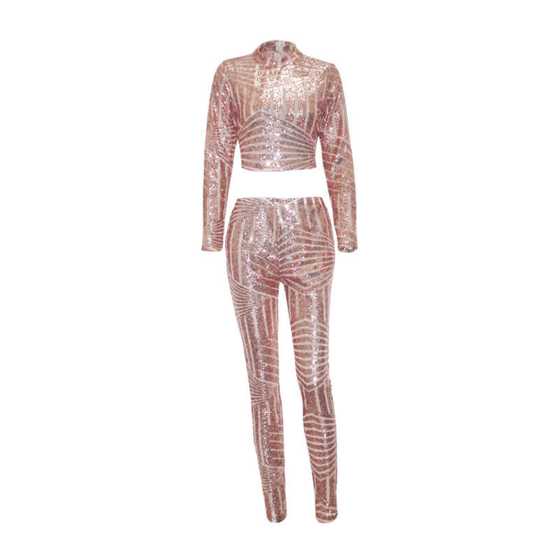 PANTS SET/ROSE GOLD PANTS SET/SEQUIN PANTS SET/PARTY PANTS SET/BODYCON PANTS SET/EVENING PANTS SET