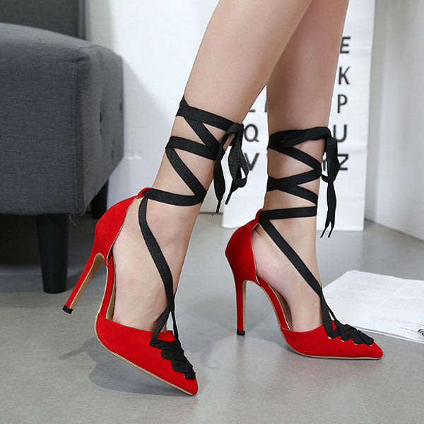 SHOES/WOMENS SHOES/RED SHOES/PUMP SHOES/SUEDE SHOES/STILETTO SHOES/SEXY SHOES/POINTED SHOES/SHOES