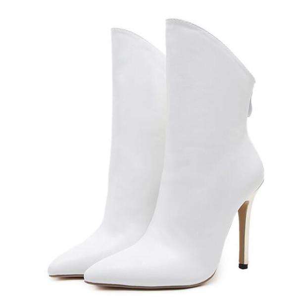 BOOTS/WOMENS BOOTS/WHITE BOOTS/SUEDE BOOTS/ANKLE BOOTS/STILETTO BOOTS/POINTED BOOTS/SEXY BOOTS