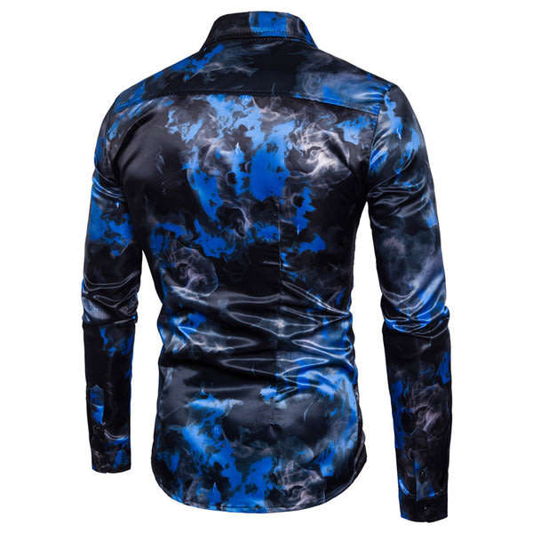 SHIRTS/SHIRT/MENS SHIRT/BLUE SHIRT/DRESS SHIRT/SLEEVED SHIRT/COLLARED SHIRT/PRINTED SHIRT