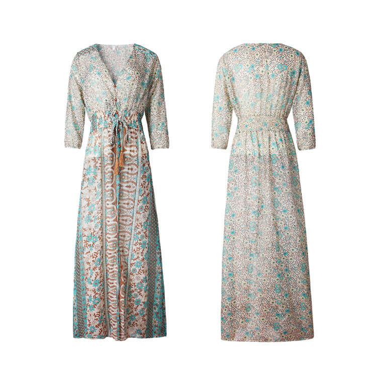 Boho Summer Vintage Bohemian Retro Maxi Dresses