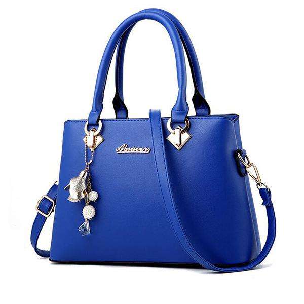 Womens blue office shoulder handbags
