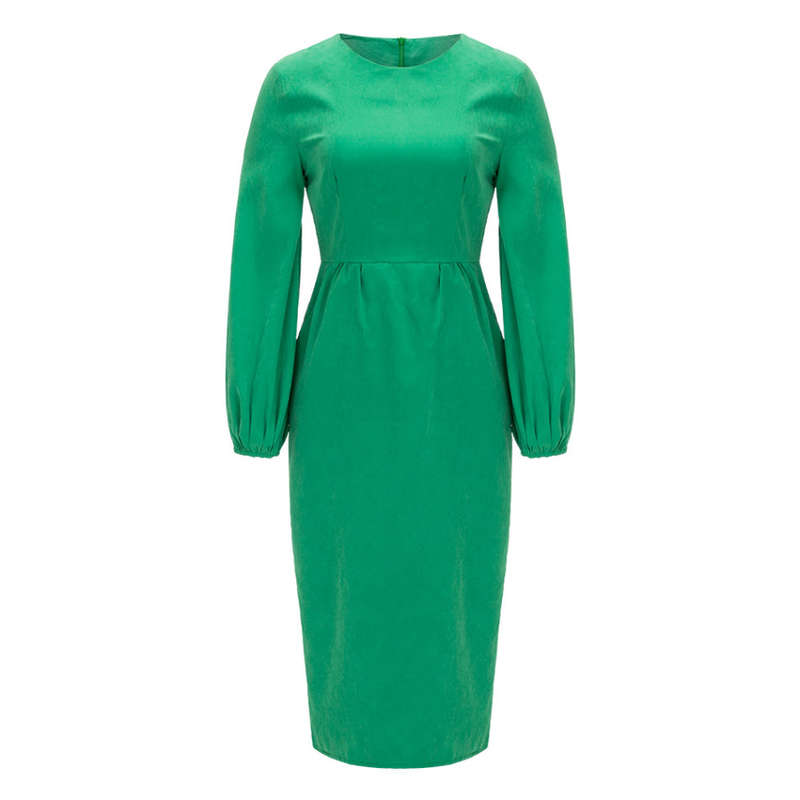 Dresses green formal office pencil dress