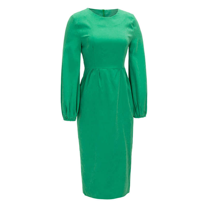 Dresses green formal office pencil dress