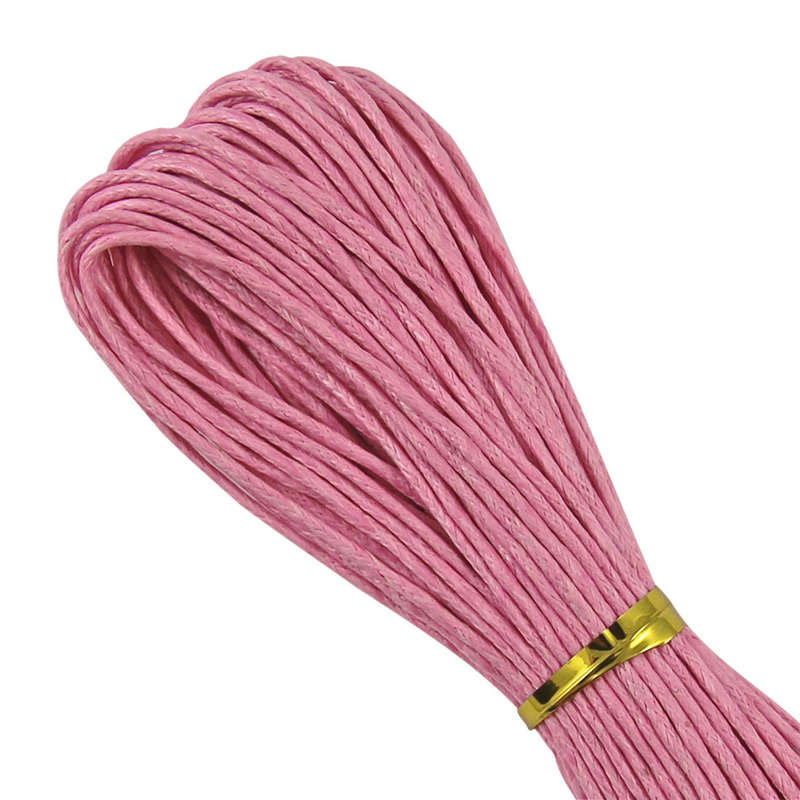 Waxed Kumihimo Craft/Beading Cord Light Pink 1.5mm