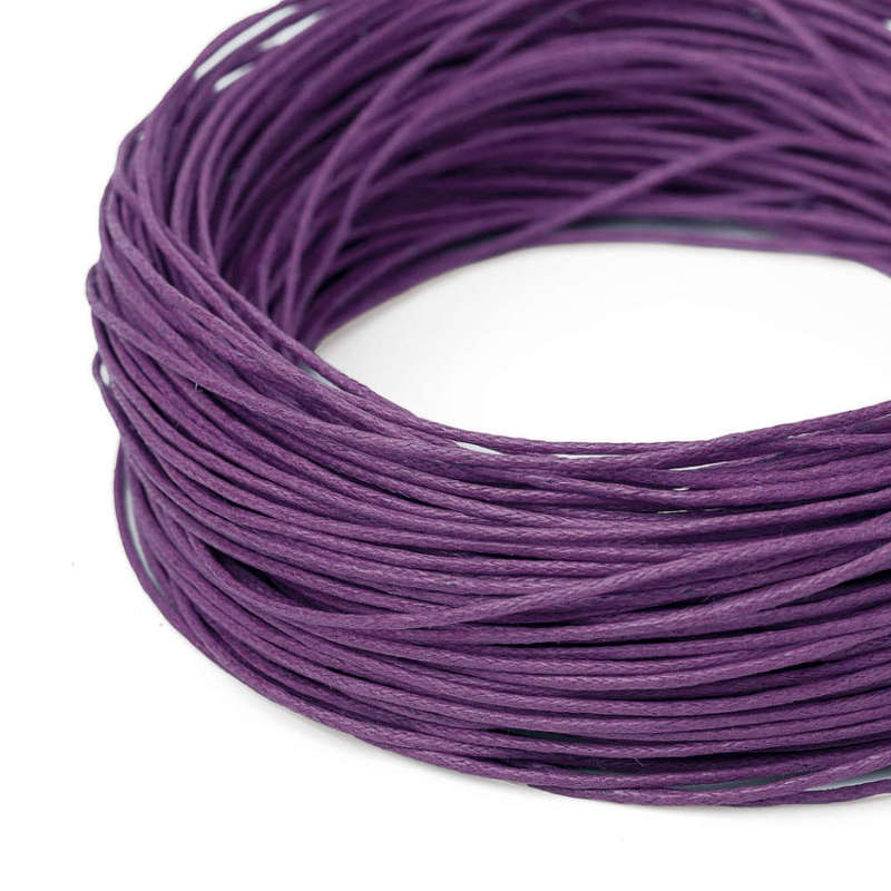 Waxed Kumihimo Craft/Beading Cord Purple 1.5mm