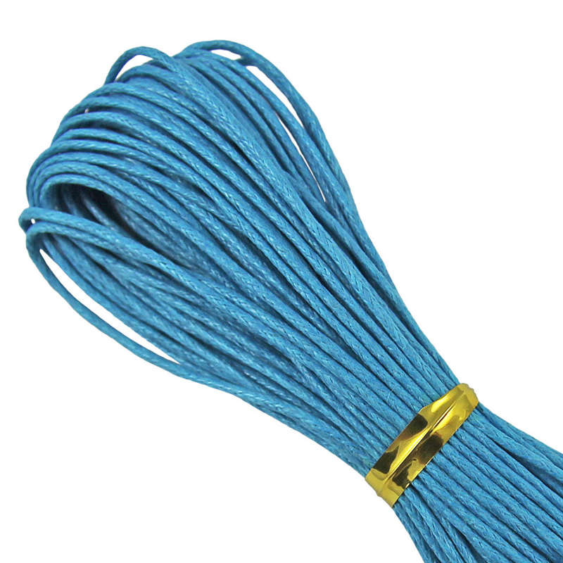 Waxed Kumihimo Craft/Beading Cord Sea Blue 1.5mm