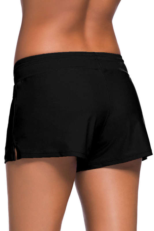 Swim Shorts Tankini Sport Black Waistband Ladies Shorts