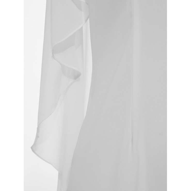 DRESSES/PLUS SIZE DRESSES/PLUS SIZE WHITE DRESS/PLUS SIZE CHIFFON DRESS/PLUS SIZE FORMAL DRESS
