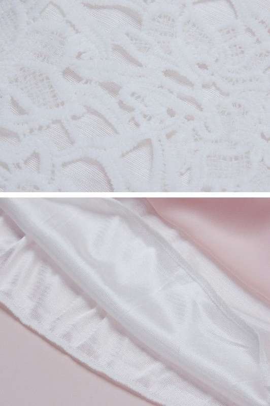 Elegant Lace Maxi Chiffon Dresses In Pink