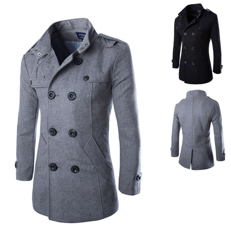 Men's Grey Trench Coat