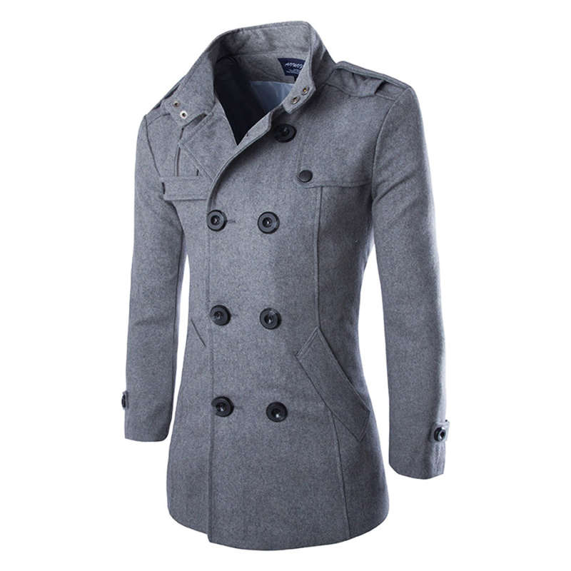 Men's Grey Trench Coat