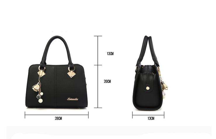 Ladies Large Fashion Leisure Top Handle Shoulder Handbags In Pink
