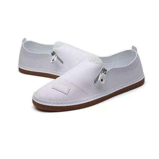White Casual Fashion Loafer Shoes - Size 39