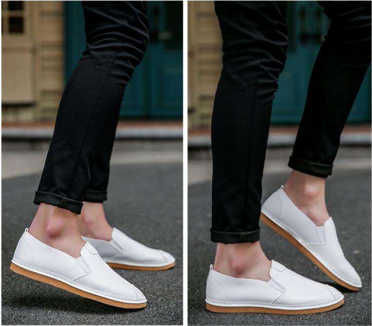 White Casual Fashion Loafer Shoes - Size 39