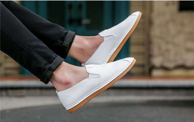 White Casual Fashion Loafer Shoes - Size 39