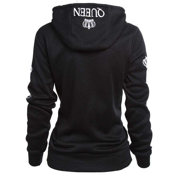 Black Royal King & Queen Couple Hoodies - Male M