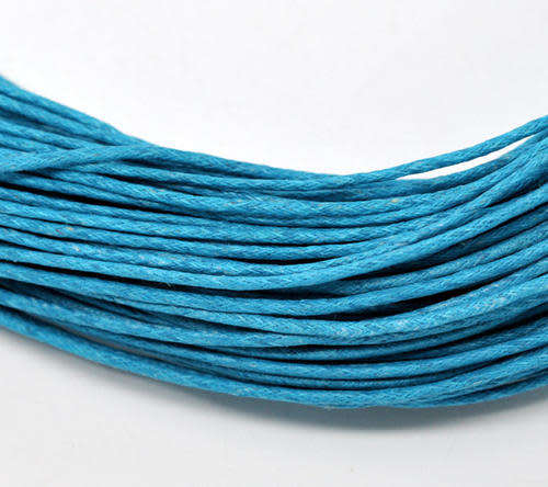 Cord, Waxed Kumihimo Beading Craft Cord Sea Blue 1.5mm - 5M