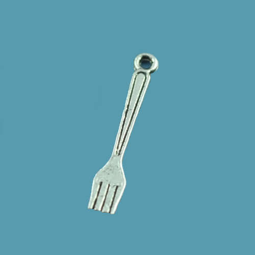 Charms, Tibetan Silver Mini Fork Charms 23mm (Loose)