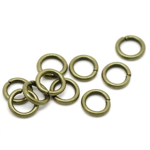 Jump Rings, Round, Bronze, 8mm (100Pcs)